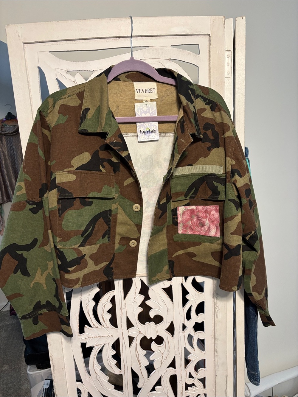 Cropped Camo Jacket - Green Camo